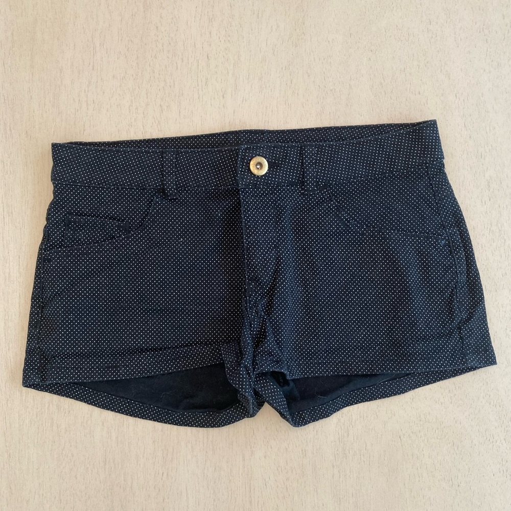 Navy Blue Polka Dot Shorts